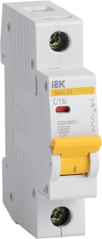 Выключатель автоматический IEK ВА47-29 1п 0.5А C 4.5кА 